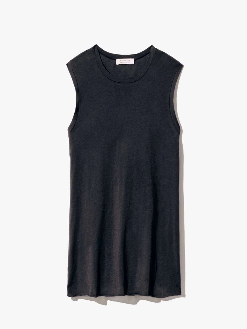 Nili Lotan Muscle Tee Sleeveless Black Tank Top size Large